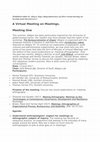 Research paper thumbnail of Virtual Meeting on Meetings