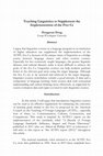 Research paper thumbnail of Teaching Linguistics to Supplement the Implementation of the Five Cs