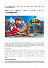 Research paper thumbnail of If the hours of play are few is not Super Mario Odissey blame.pdf