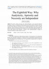 Research paper thumbnail of The Eightfold Way: Why Analyticity, Apriority and Necessity are Independent