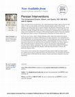 Research paper thumbnail of Persian Interventions: the Achaemenid Empire, Athens, and Sparta, 450-386 BCE (Johns Hopkins University Press, 2018, ISBN 9781421423708)