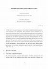 Research paper thumbnail of REFORMS ON COURT MANAGEMENT IN CHILE