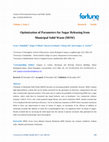 Research paper thumbnail of Optimization of Parameters for Sugar Releasing from Municipal Solid Waste (MSW