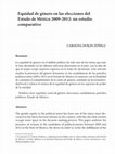 Research paper thumbnail of Equidad de género en las elecciones del Estado de México 2009-2012: un estudio comparativo