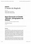 Research paper thumbnail of Henri Duveyrier et Cheikh ‘Othmân, cartographes du Sahara