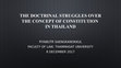 Research paper thumbnail of The Doctrinal Struggles over the concept of Constitution - Powerpoint