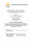 Research paper thumbnail of Position de thèse: "Terram sanctam perambulavi". Le regard des voyageurs latins sur les chrétiens d'Orient (Cilicie, Syrie-Palestine, Égypte) du XIIe au début du XVe siècle