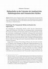 Research paper thumbnail of Melancholie in der Literatur als Ausdruck des Habsburgischen und Osmanischen Mythos