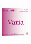 Research paper thumbnail of Volume ! n°14-1 Varia