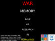 Research paper thumbnail of War	memory	and	the	role	of Humanities research