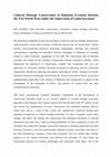 Research paper thumbnail of Cultural Heritage Conservation in Dalmatia (Croatia) between the Two World Wars under the Supervision of Ljubo Karaman