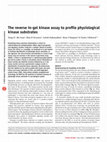 Research paper thumbnail of The reverse in-gel kinase assay to profile physiological kinase substrates