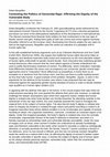 Research paper thumbnail of Contesting the Politics of Genocidal Rape: Affirming the Dignity of the Vulnerable Body: Review