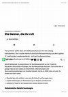 Research paper thumbnail of Radio-Interview "Zauberspruch-Sammlung: Die Geister, die ihr ruft" · Deutschlandfunk Nova