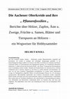 Research paper thumbnail of Die Aachener Oberkreide und ihre "Pflanzenfossilien". pdf