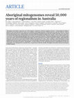 Research paper thumbnail of Aboriginal mitogenomes reveal 50,000 years of regionalism in Australia