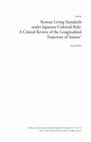 Research paper thumbnail of Korean Living Standards under Japanese Colonial Rule: A Critical Review of the Longitudinal Trajectory of Stature