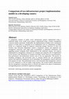 Research paper thumbnail of Comparison of two infrastructure project implementation models in a developing country