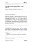 Research paper thumbnail of Recording, Publishing, and Reconstructing Wooden Shipwrecks