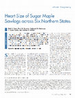 Research paper thumbnail of Heart size of sugar maple sawlogs across the northeastern United States