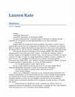 Research paper thumbnail of Lauren Kate Damnare