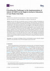 Research paper thumbnail of Unveiling the Challenges in the Implementation of Article 24 CRPD on the Right to Inclusive Education. A Case-Study from Italy