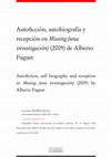 Research paper thumbnail of Autoficción, autobiografía y recepción en Missing (una investigación) (2009) de Alberto Fuguet