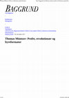 Research paper thumbnail of Thomas Müntzer: Profet, revolutionaer og byreformator