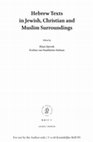 Research paper thumbnail of Hebrew Texts in Jewish, Christian and Muslim Surroundings