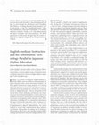 Research paper thumbnail of English-Medium Instruction and the Information Technology Parallel in Japanese Higher Education