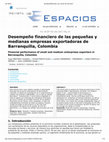 Research paper thumbnail of Financial performance of small and medium enterprises exporters in Barranquilla, Colombia