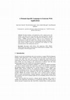 Research paper thumbnail of A Domain Specific Language to Generate Web Applications