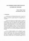 Research paper thumbnail of LAS JURISDICCIONES ESPECIALES EN EL DERECHO VISIGODO