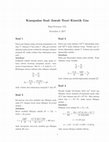 Research paper thumbnail of Kumpulan Soal–Jawab Teori Kinetik Gas