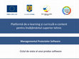 Research paper thumbnail of Platformă de e-learning și curriculă e-content pentru învățământul superior tehnic Managementul Proiectelor Software Ciclul de viata al unui produs software