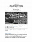 Research paper thumbnail of Architecture and Memory: Ancient Monuments, Modern Memorials