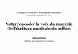 Research paper thumbnail of Noter/encoder la voix du muezzin. De l'écriture musicale du adhân (CNRPAH, Boussaâda, 31.01.2018)