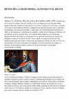 Research paper thumbnail of REYES DE LA EDAD MEDIA; ALFONSO VI EL BRAVO