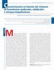 Research paper thumbnail of Caracterización en función del volumen de hematomas epidurales, subdurales e intraparemquimatosos