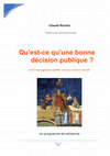 Research paper thumbnail of Qu'est-ce qu'une bonne décision publique