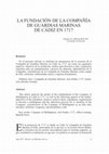 Research paper thumbnail of LA FUNDACIÓN DE LA COMPAÑÍA DE GUARDIAS MARINAS DE CÁDIZ EN 1717