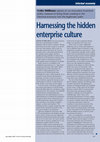 Research paper thumbnail of Harnessing the hidden enterprise culture