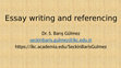 Research paper thumbnail of essaywriting and referencing tips for "ULI402 Current International Issues" students