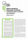 Research paper thumbnail of Israel's Unlawfully Prolonged Occupation: Consequences Under An Integrated Legal Framework