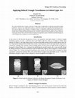 Research paper thumbnail of Applying Helical Triangle Tessellations in Folded Light Art