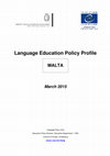 Research paper thumbnail of Language Education Policy Profile :  Malta