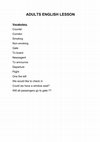 Research paper thumbnail of ADULTS ENGLISH LESSON