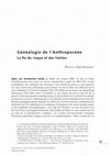 Research paper thumbnail of Généalogie de l'anthropocène. La fin du risque et des limites (Annales. Histoire, Sciences Sociales)