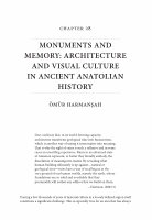 Research paper thumbnail of Monuments and memory: Architecture and visual culture in ancient Anatolian history