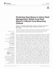 Research paper thumbnail of Predicting Heat Stress to Inform Reef Management: NOAA Coral Reef Watch's 4-Month Coral Bleaching Outlook